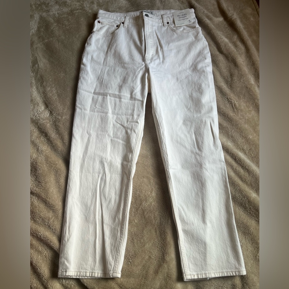 Abercrombie Curve Love Ankle Straight Ultra High Rise - Size 14R / 32 - NWT